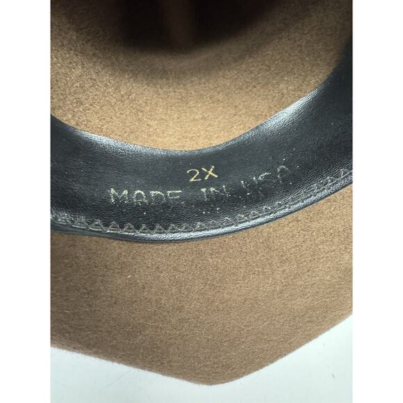 CODY JAMES 2X WOOL FELT WESTERN HAT Brown Men's Size 7 1/4 Made in USA - Picture 8 of 11
